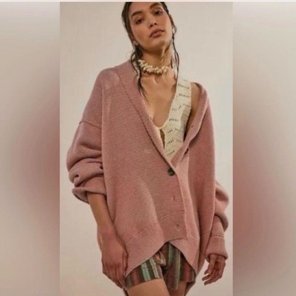 Free People Sweaters - Free People Dusty Rose Cardigan Sweater